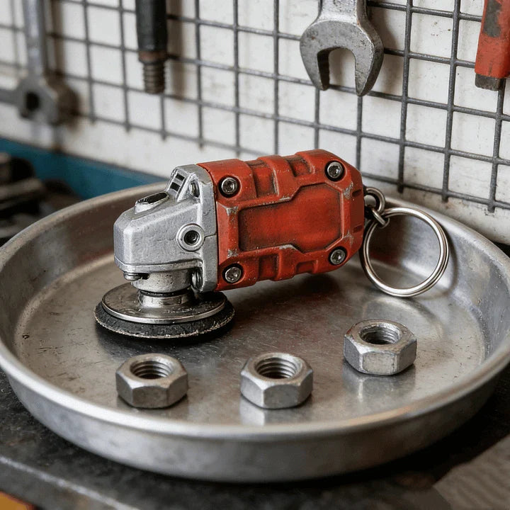 🛠️2-in-1 Mini Grinder Keychain: On-the-Go Smoothing Tool + Tool Enthusiast Collectible
