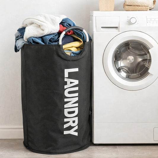 SVOZK® XXL Waterproof Laundry Basket (90L) – Foldable with Padded Handles