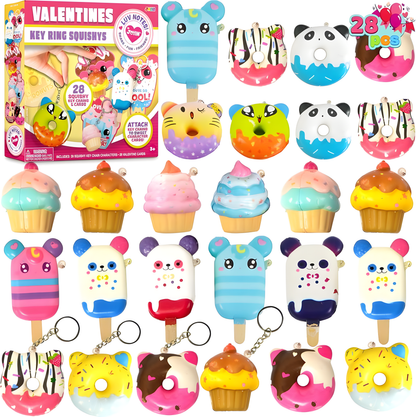 Squishies™ Keychain Valentine Set