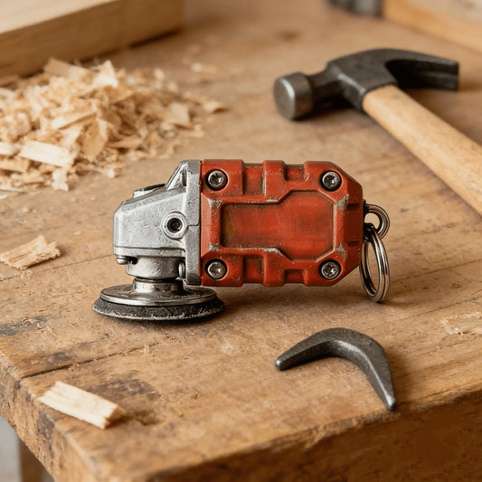 🛠️2-in-1 Mini Grinder Keychain: On-the-Go Smoothing Tool + Tool Enthusiast Collectible