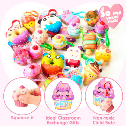 Squishies™ Keychain Valentine Set