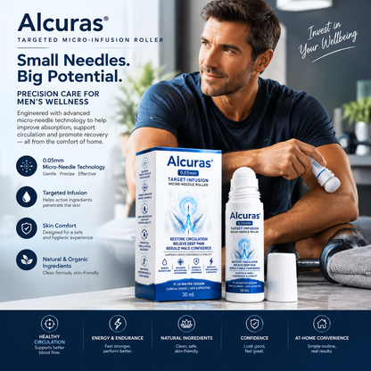 Alcuras™ 0.05mm Target-Infusion Micro-Needle Roller — Restore male vitality and confidence without medication