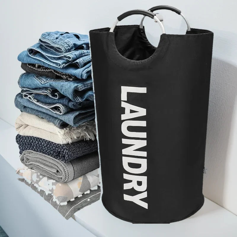 SVOZK® XXL Waterproof Laundry Basket (90L) – Foldable with Padded Handles