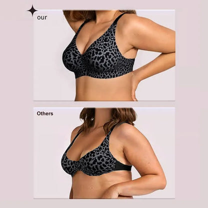 🔥Super Firming Leopard Print Jelly  Bra | Women Wirefree Bras 👍No More Sagging Breasts